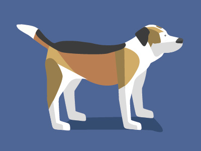 Vector Garth beagle dog husky puppy vector