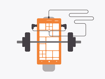 Gym Time gym icon phone vector