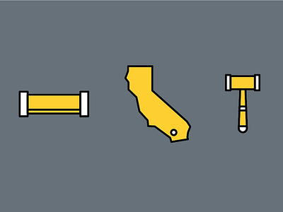 Pipeline auction california icons illustration pipe vector