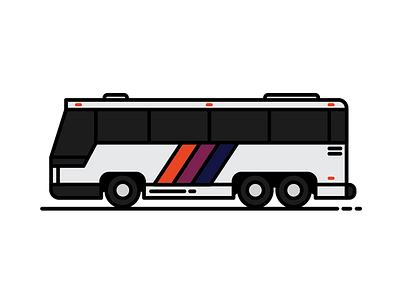 NJ Transit Bus bus illustration new jersey nyc thick lines vector
