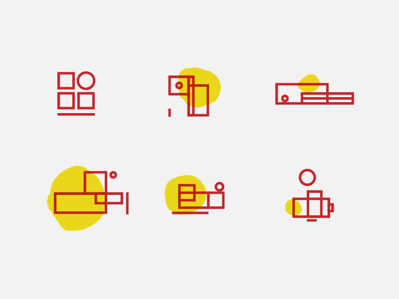 Geo-istory architecture buildings gif icon illustration shapes vector
