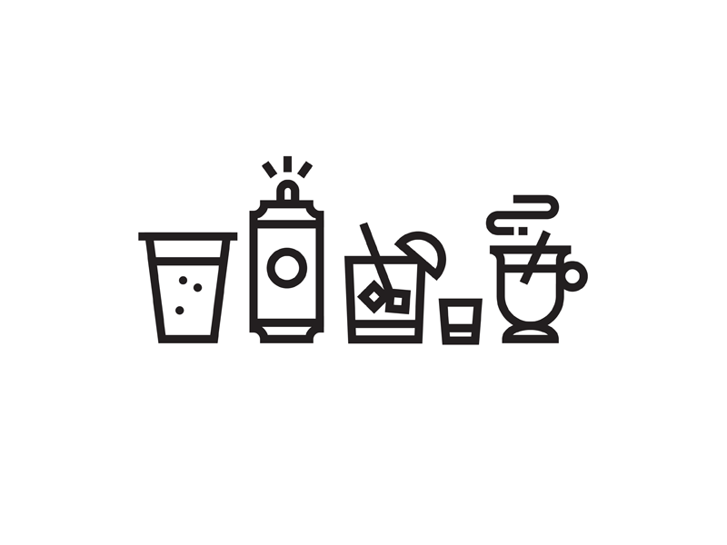 30 Days Drunk vector thick lines drunk beer illustration black and white lines icons