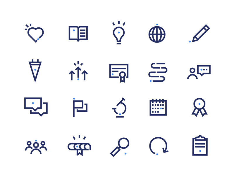 iMentor Icons dot line graduation school illustration ui interface iconography icons