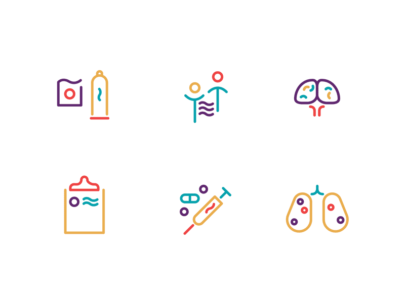 Healthy Summer awesome gif health iconography icons illustration interface shapes summer ui