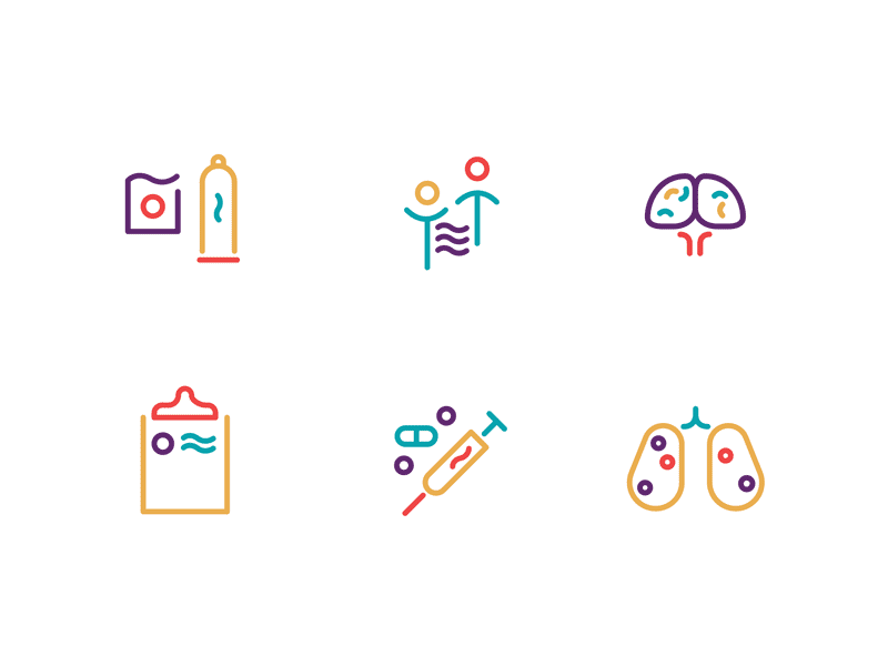 Healthy Summer health shapes summer gif awesome ui interface illustration icons iconography