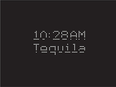 10:28AM custom geometry letters tacos tequila type typography