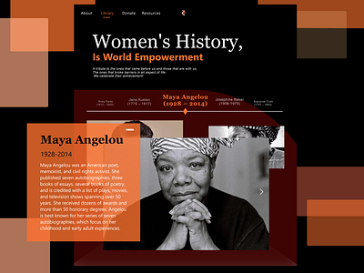 Women s History Front Page Design design header design history ui uidesign web webdesigner website women