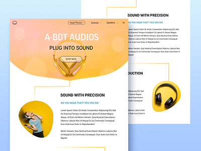 Audio Devices Site design graphic design header design illustration ui web webdesigner website