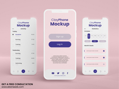 Mobile App Mockup Design - eBizneeds android app design android app development app designer app designers app designers australia app developer app developers