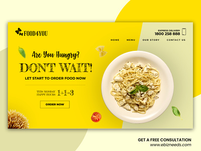 Online Food Order Website UI/UX Design - eBizneeds