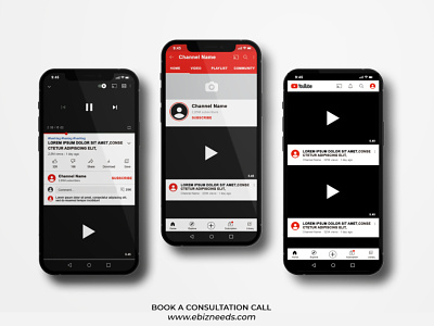 Video Sharing App UI/UX Design Like as YouTube - eBizneeds android app design android app development app designer app designers app designers australia app developer app developers design