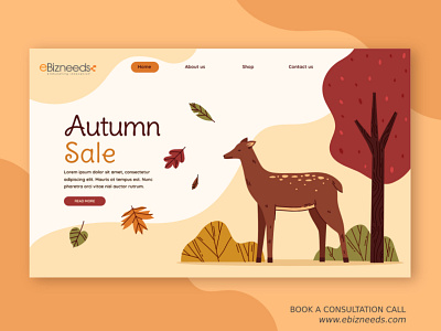 Retails/Ecommerce Blog Landing Page Template Design - eBizneeds