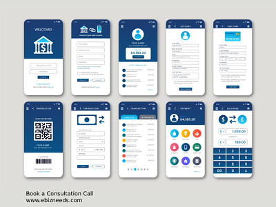 Online Banking App UI UX design - eBizneeds android app design android app development app designer app designers app designers australia app developer app developers design