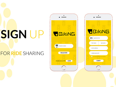 BiKing - Sign Up Page