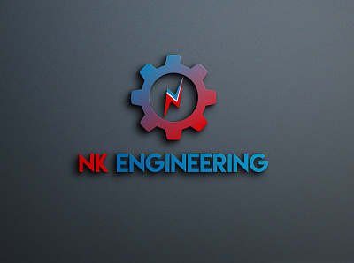 NK ENGINEERING LOGO branding design graphic design illustration illustrator logo logo design logodesign logotype vector