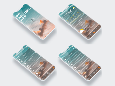 BD WEATHER APP app app design design graphic design mobile app mobile app design mobile ui mobile uiux ui uidesign ux uxdesign vector