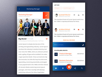 Newsfeed Detail app design concept illustration news sketch