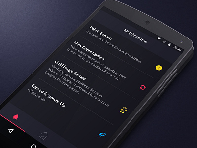 Notification Screen app design game notification play store user interface