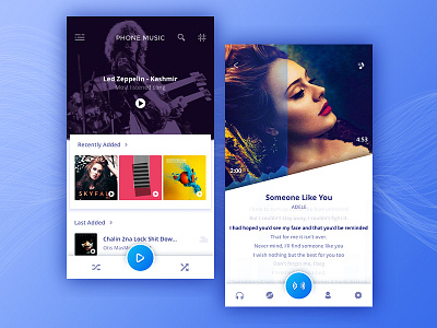 Music App app artists conceptual design enjoy listen music play player playlist songs
