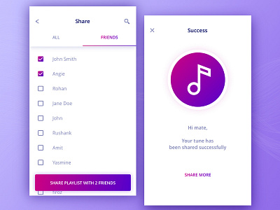 Music App app artists conceptual design enjoy listen music share songs