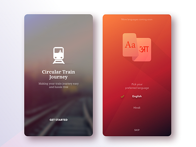 Circular Train Journey app concept design journey train