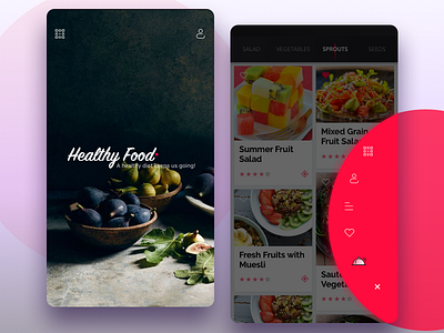 Foodie - The food app app colour concept design experience food foodie interface red
