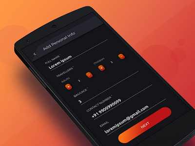 Circular Train Journey app circular concept dark design easy journey orange train user experience user interface