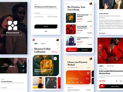 Ethnocultural - Beautifully Flattering app concept design designinspiration flat mobileapp shop type typography ui ux webdesign