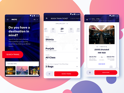 Book Train app app design concept design flat icon illustrator journey photoshop sketch train typography ui user experience user interface ux vector