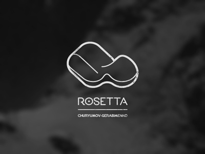Rosetta Mission asteroid black churyumov gerasimenko comet logo logotype minimal minimalism mission rosetta sign white