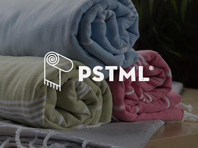 PSTML draft logo minimal p pstml towel white