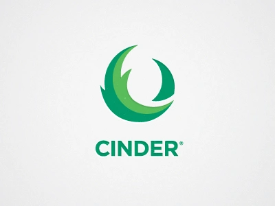 Cinder Marijuana Shop 420 c cinder green leaf logo logotype marijuana pot