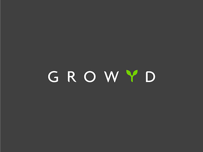 GROWYD App app black cannabis grow growing industry leaf logo logotype minimal seed sign