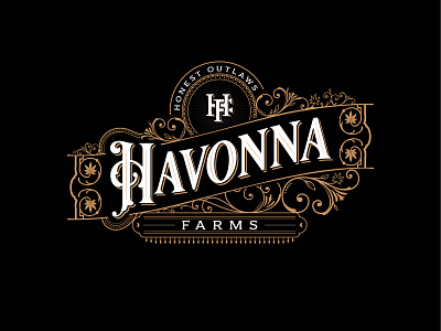 Havonna Farms black cannabis cbd design dispensary farms hash havonna industry logo logotype minimal sign thc weed white