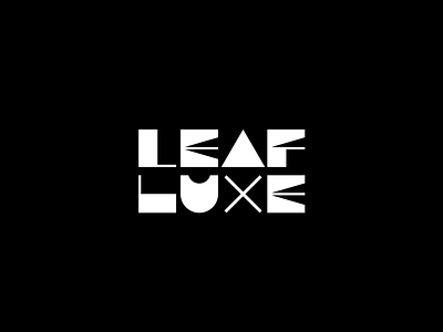 Leaf Luxe black cannabis cbd fashion leaf logo logotype luxe minimal sign