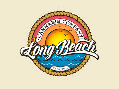 Long Beach Cannabis Company brand cannabis company design flower hash hemp la logo logotype long beach los angeles minimal preroll sign weed