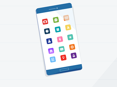 Mobile App Menu animation design flat illustration illustrator vector