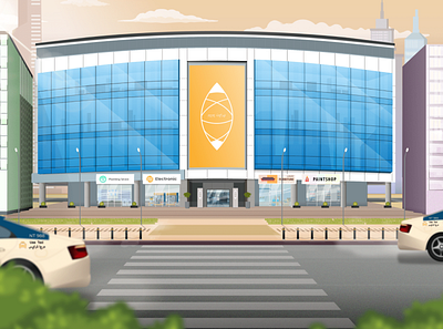 Mall in Dubai animation design flat graphic design illustration illustrator motion graphics vector