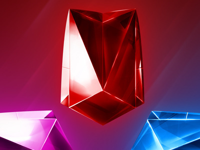 Logo crystal logo photoshop space