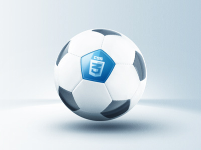 Elegant CSS3 Soccer Ball ball blue css3 icon light photoshop