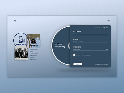sign up daily ui 001 dailyui dailyuichallenge giveaway logo music app pandamusic uiux