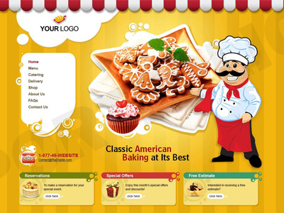 Website design for Bakery bakery creative design food illustration ui website