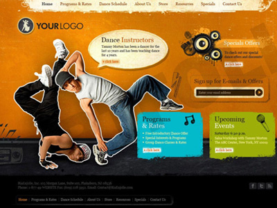 Website Design for Dance Instructor artist creative dance instructor design ui website