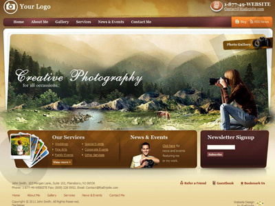 Website for Photographer creative design photogallery photographer ui website