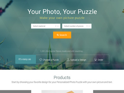 Photopuzzle product design ui website