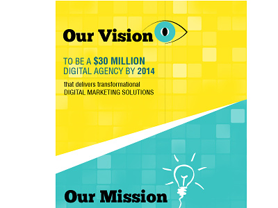 Poster 3 company mission company vision creative design graphic poster