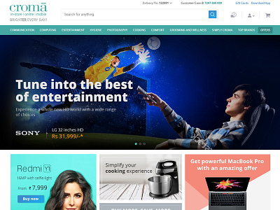 Croma Website Homepage design