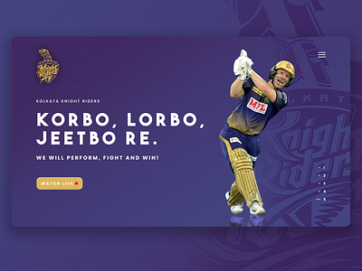 IPL | Kolkata Knight Riders design freelance freelancer ipl ipl2021 web