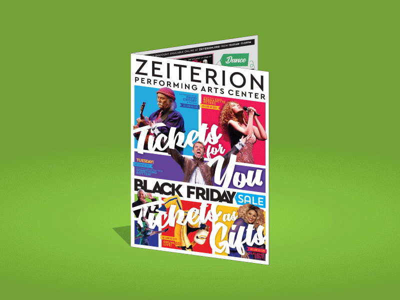 Zeiterion Black Friday Newspaper Insert | The Day Job black friday boston comedy dance holidays movies music musicals new new bedford newspaper sale shopping theater tickets