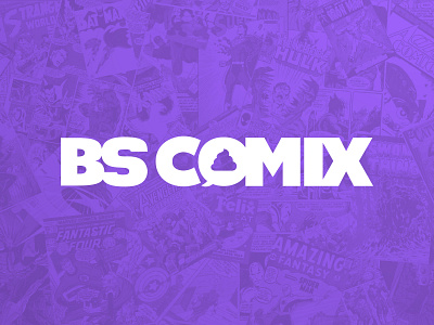BS Comix LogoType | Branding boston branding comics geek logo nerd new bedford poop purple social media typography vector